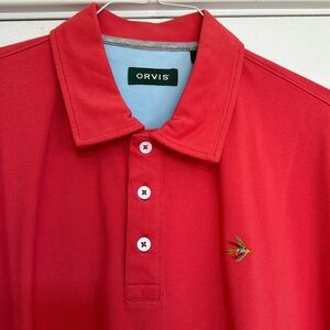 Orvis Fly Fishing Polo Shirt Men's L Short Sleeve cotton